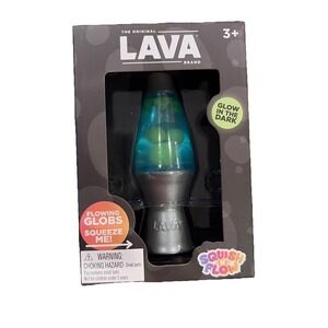 LAVA Squish N' Flow Glow in the Dark Squeeze‎ Toy Green Blue Sensory New